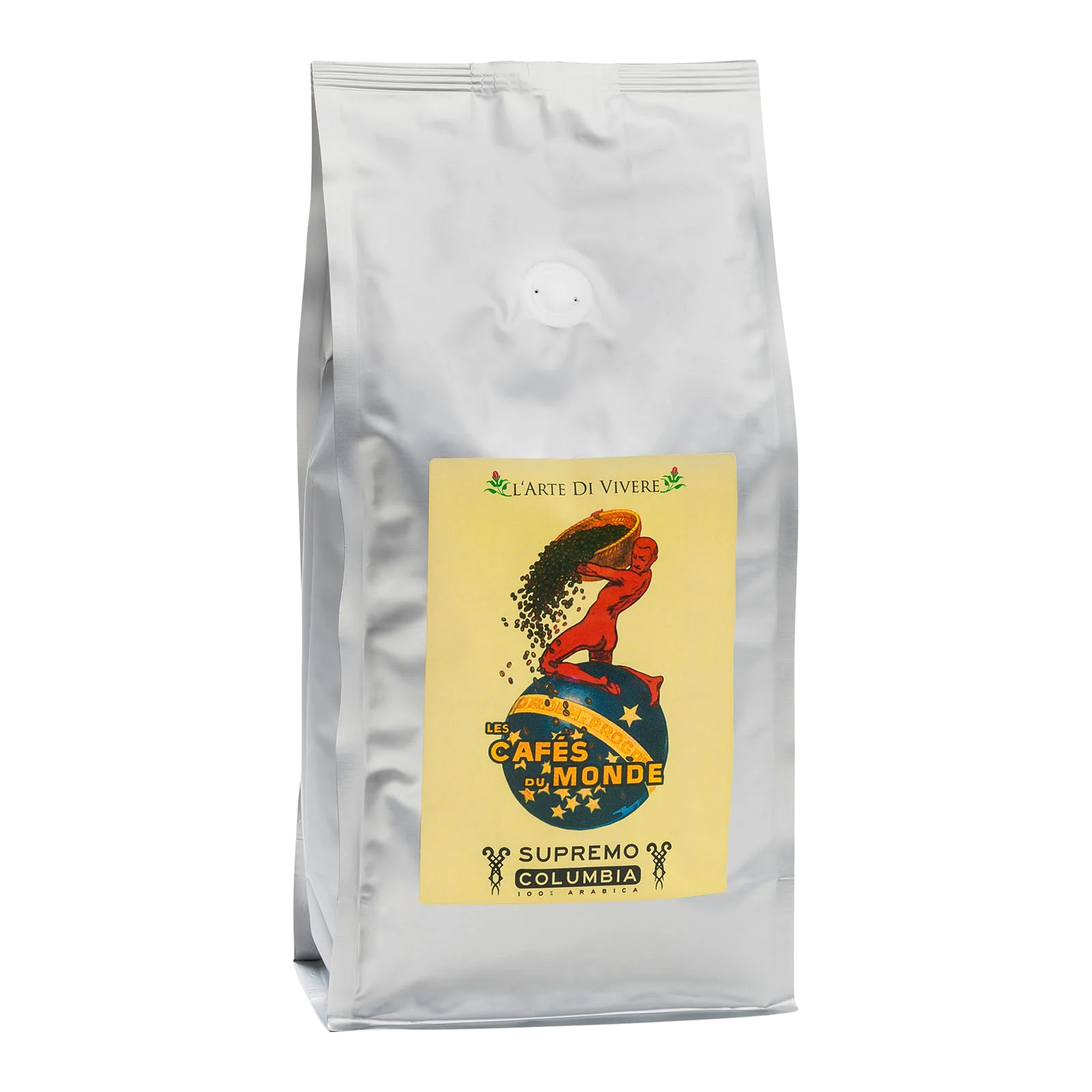 Du Monde Columbia Supremo" von BAZZAR - Ein exquisiter Kaffee für anspruchsvolle Genießer.