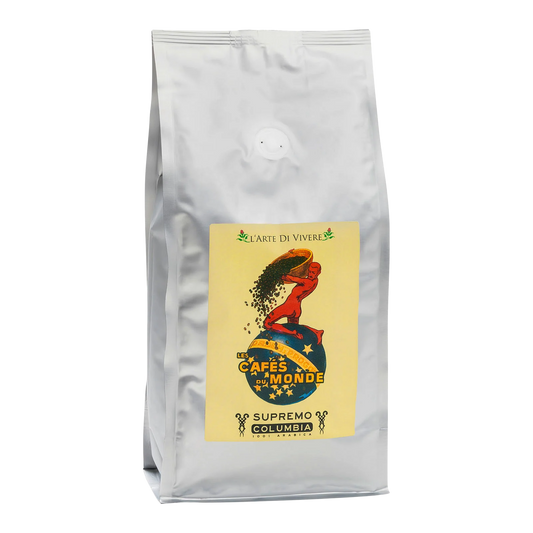 Du Monde Columbia Supremo" von BAZZAR - Ein exquisiter Kaffee für anspruchsvolle Genießer. 