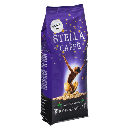 Frisch geröstete Bio-Espresso Bohnen 'Stella Mexico Bio' von Bazzar - Genießen Sie höchste Qualität und nachhaltigen Kaffeegenuss.