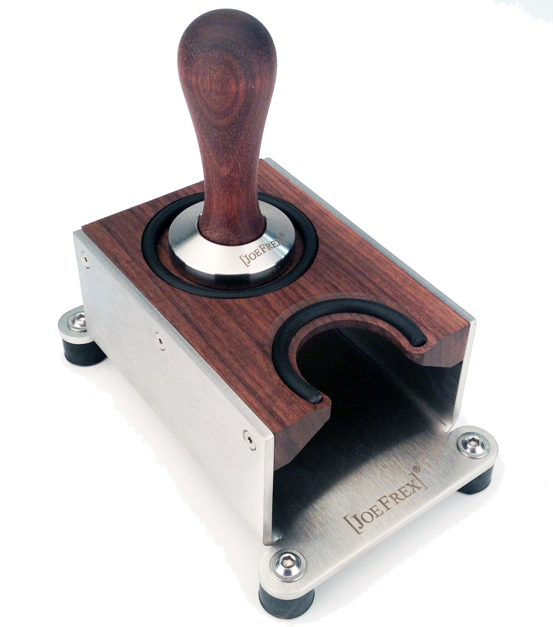 JoeFrex_Tamping_Station_Exclusive_Walnuss mit tamper