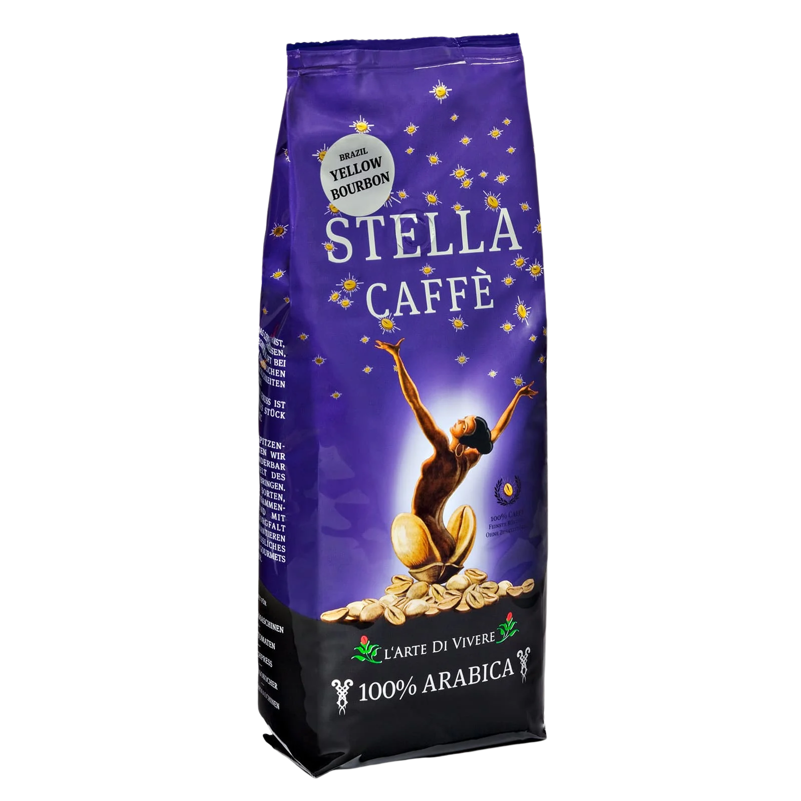 Genießen Sie den exquisiten Geschmack von Bazzar's 'Stella Brazil Yellow Bourbon' Espresso Bohnen – Frisch geröstet für höchsten Genuss. 